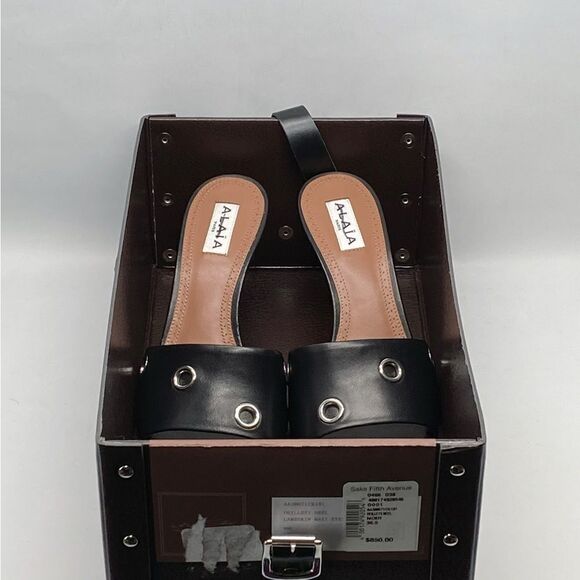 Alaia Oeillets Grommet Leather Mules size 36.5 - Picture 14 of 16